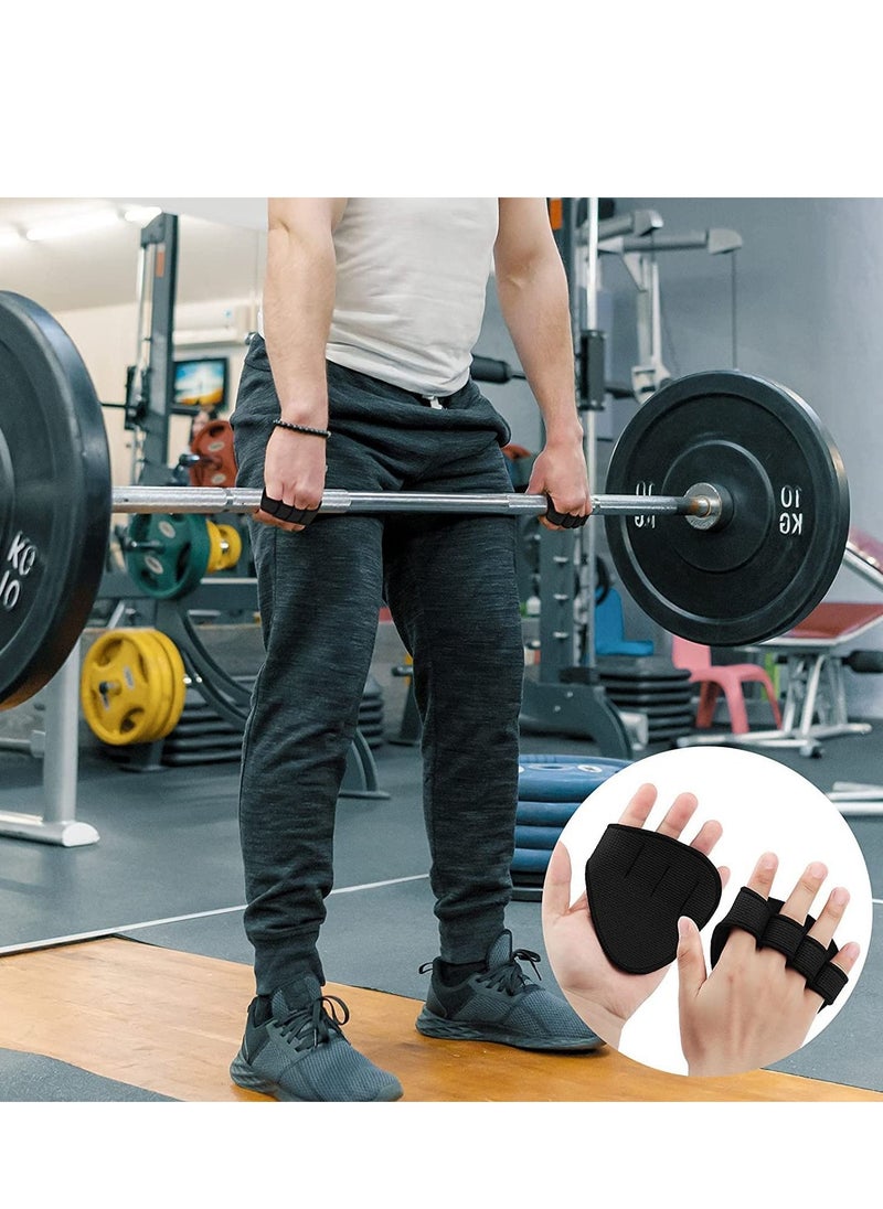 SYOSI - Neoprene Grip Pads Lifting Grips, The Alternative to Gym Workout Gloves, with 4 Fingers for Women Man, Weightlifting, Calisthenics, Powerlifting 2 Pairs - Image 1