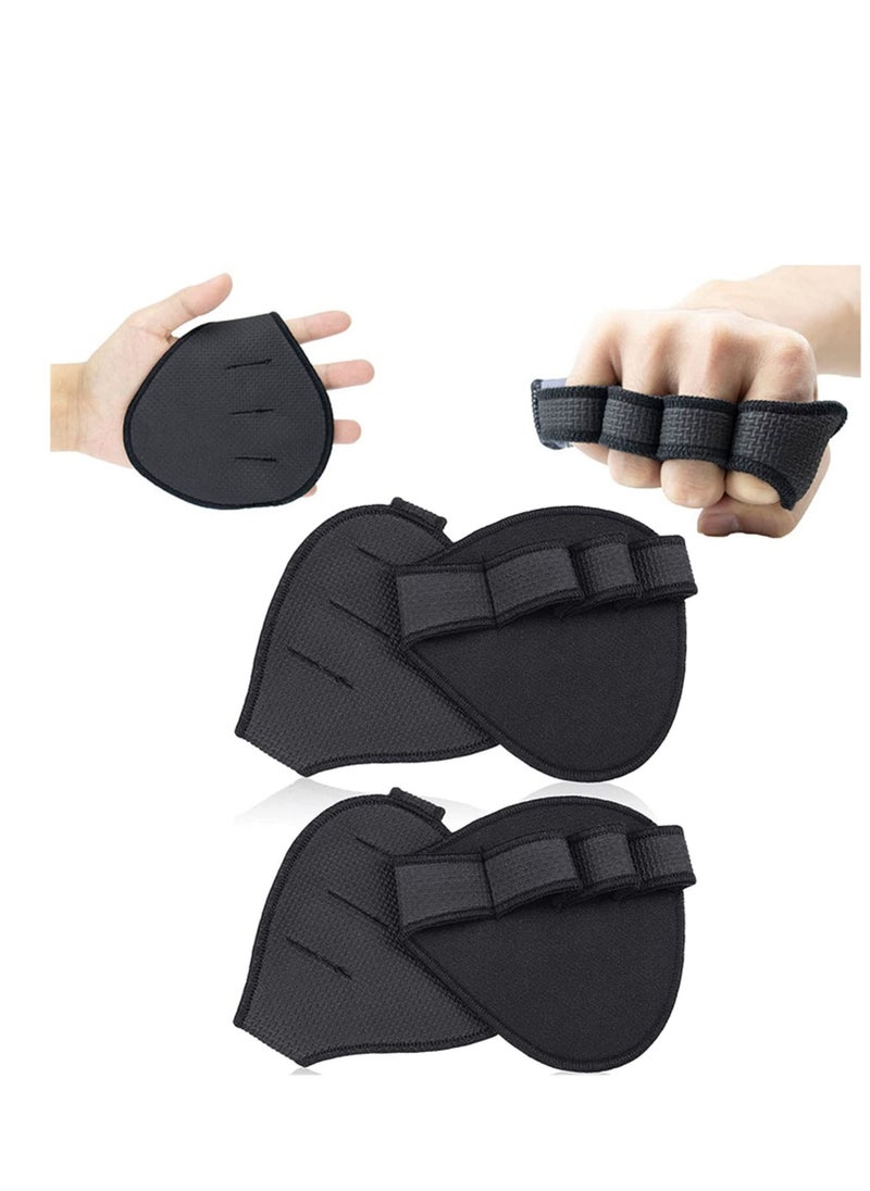 SYOSI - Neoprene Grip Pads Lifting Grips, The Alternative to Gym Workout Gloves, with 4 Fingers for Women Man, Weightlifting, Calisthenics, Powerlifting 2 Pairs - Image 1