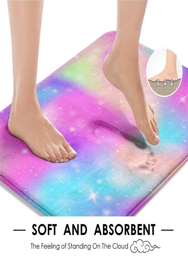 ArtSocket Unicorn Rainbow Bathroom Set with Shower Curtain and Rugs Accessory, Universe Princess Watercolor Fantasy Shower Curtain, Abstract Bathroom Decor 4 Pcs - Image 4