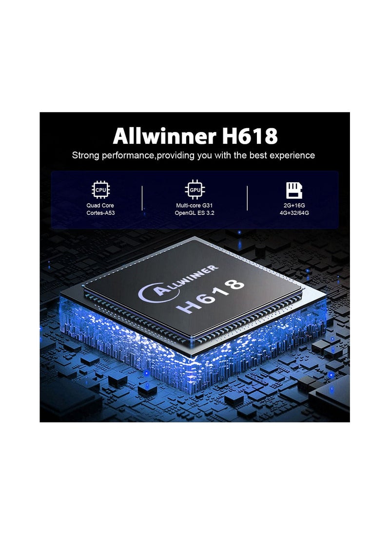 Generic - 1000M X98H Pro Smart TV Box Android 12 Allwinner H618 Quad Core 4K 6K Media Playe Dual Wifi BT5 AV1 64GB Set Top Box 2022 Newest - Image 1