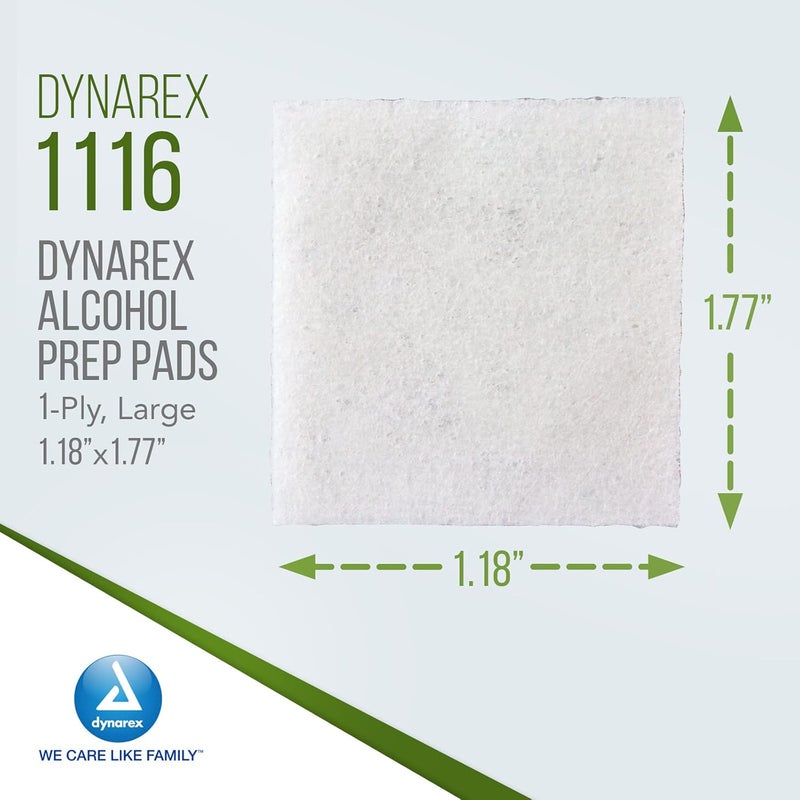 Dynarex Alcohol Prep Pad Sterile 100 per Box 1116 - Image 2