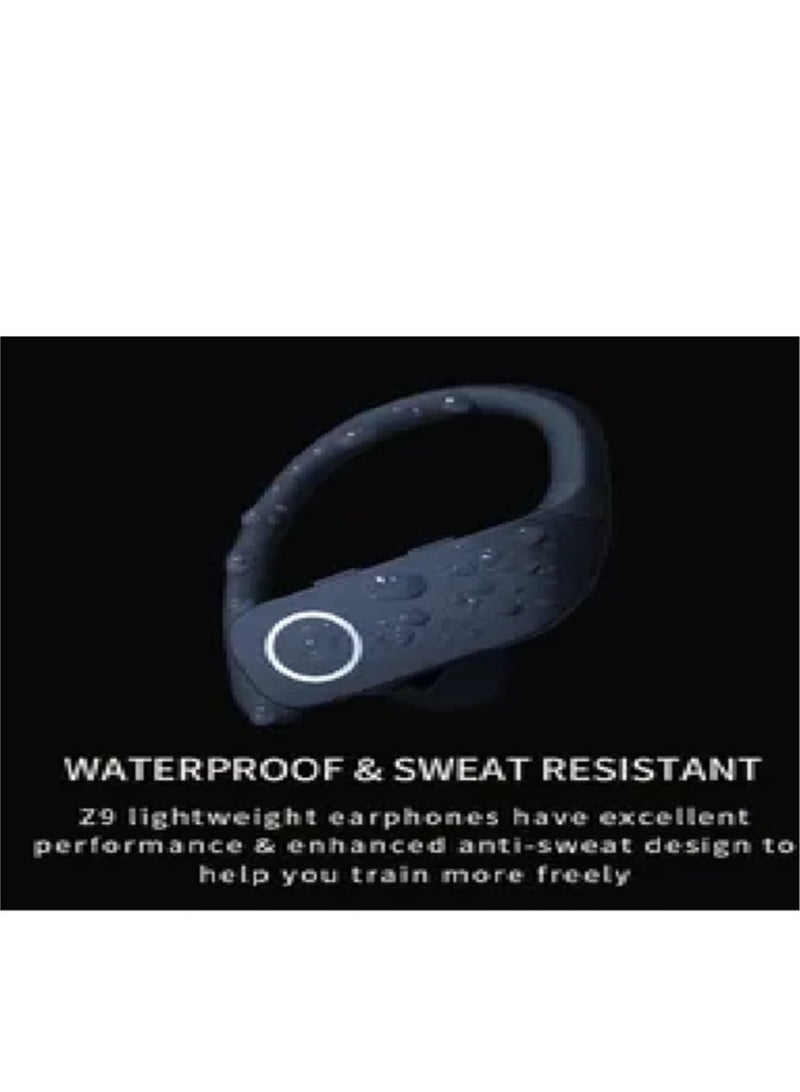 AROAQ Z9 Sports Wireless Bluetooth Earphones Ear Hook Waterproof Running Fitness Earbuds Red - Image 4