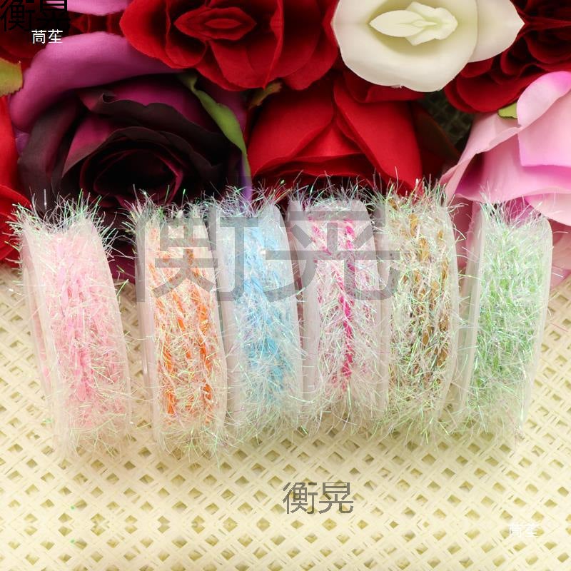 Festive Background Decoration Tinsel Strips 1.5M/Roll Diy With Iron Wire Tinsel Yarn Supply - Image 4