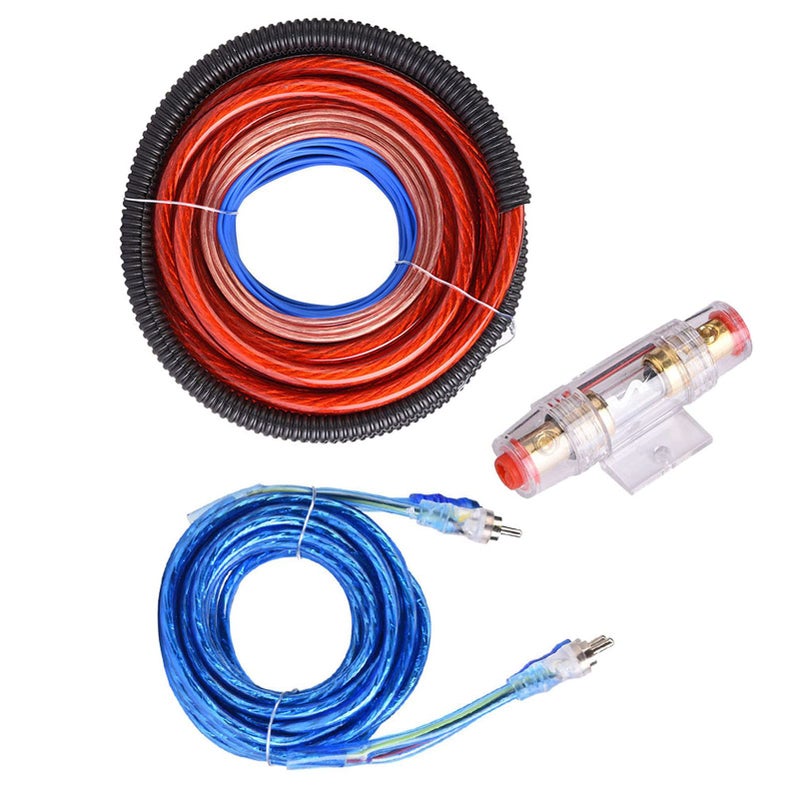 Subwoofer Amplifier Wiring Kit 2800W Max Signal Transfer With Fuse For Car Audio System Red - Image 3