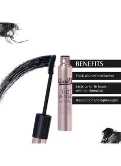 Glam 21 Hd Dense Mascara With Petite Brush Thermal Sensitive Technology Smudge Proof Water Proof Voluminous Eyelashes 16 Hours Longwear (Black)  - Image 4