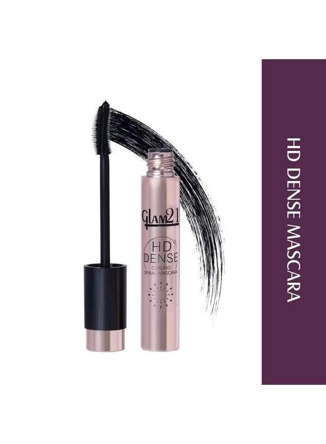 Glam 21 Hd Dense Mascara With Petite Brush Thermal Sensitive Technology Smudge Proof Water Proof Voluminous Eyelashes 16 Hours Longwear (Black) - Image 3