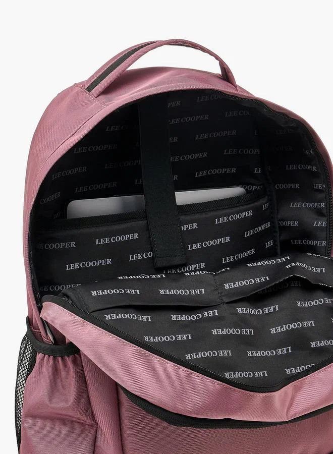 Lee Cooper PINK Solid School Backpack For Kids 13 Years With Padded Shoulder Straps  | Best Price UAE