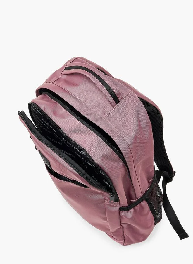Lee Cooper PINK Solid School Backpack For Kids 13 Years With Padded Shoulder Straps  | Best Price UAE