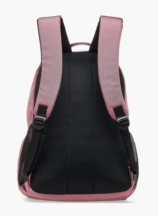 Lee Cooper PINK Solid School Backpack For Kids 13 Years With Padded Shoulder Straps  | Best Price UAE