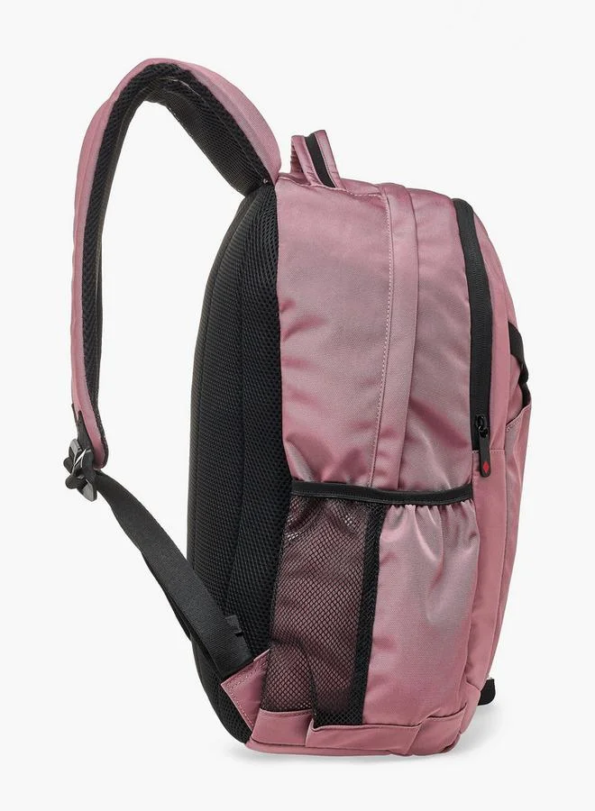 Lee Cooper PINK Solid School Backpack For Kids 13 Years With Padded Shoulder Straps  | Best Price UAE