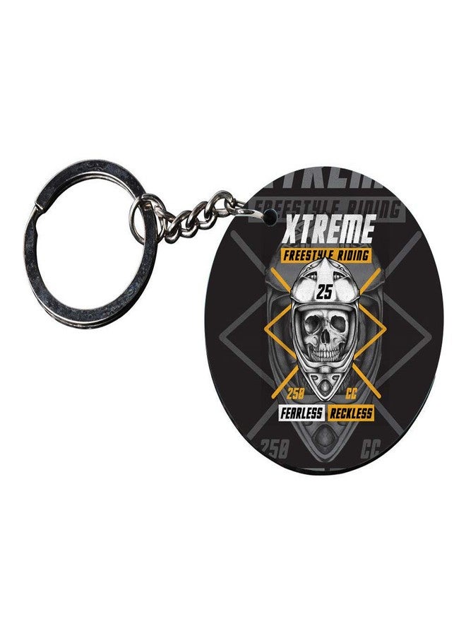 Tinywalk Set of 2 | Circle Shape Printed Wooden Keychains Xtreme Free Style Riding | Circle Shape keyrings | Circle Shape Keychains| Printed keyrings - Image 3