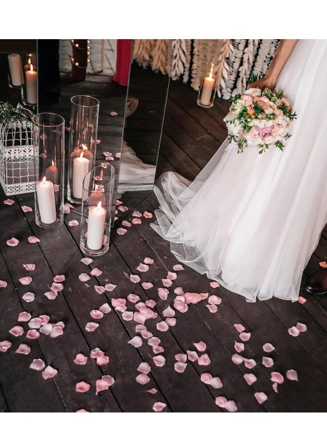 Farahom 2000 PCS Artificial Rose Petals, 5x5 cm Fake Flower Petals, Romantic Decorations Special Night Set for Valentine's Day, Wedding Anniversary, Proposal, Event, Party, Table Decor, Dark Pink - Image 3