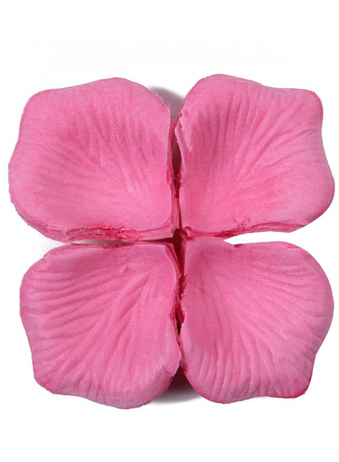 Farahom 2000 PCS Artificial Rose Petals, 5x5 cm Fake Flower Petals, Romantic Decorations Special Night Set for Valentine's Day, Wedding Anniversary, Proposal, Event, Party, Table Decor, Dark Pink - Image 2