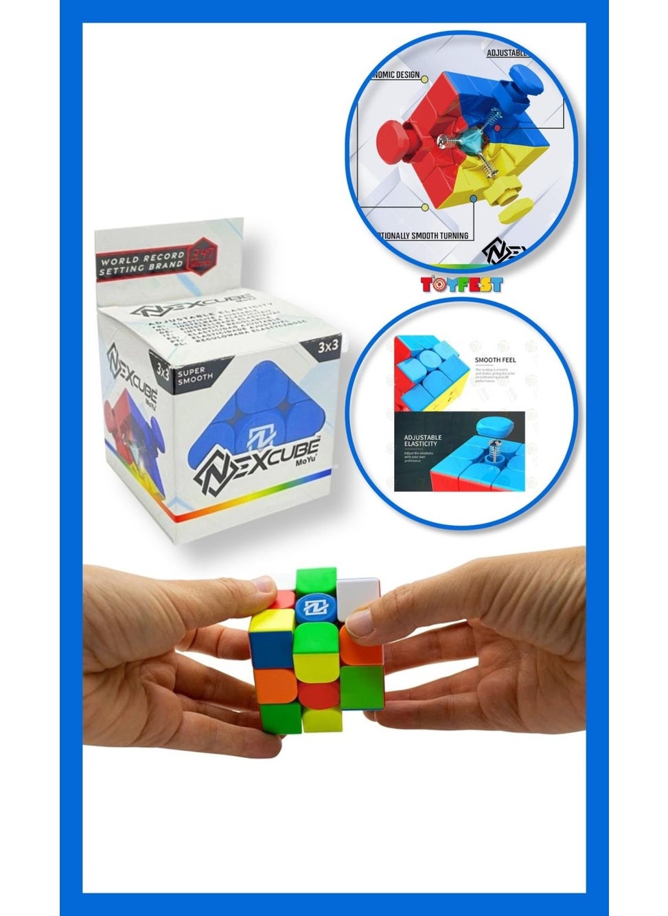 Toyfest 3x3 Nexcube Classic Intelligence Cube Mind Cube  - Image 1