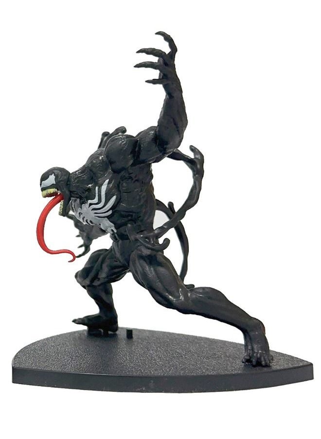 Generic - Legends Series Venom Figure, Black Venom Action Figure with Base, Super Collectible Model Statue Figure Toy 14x19cm - Image 1