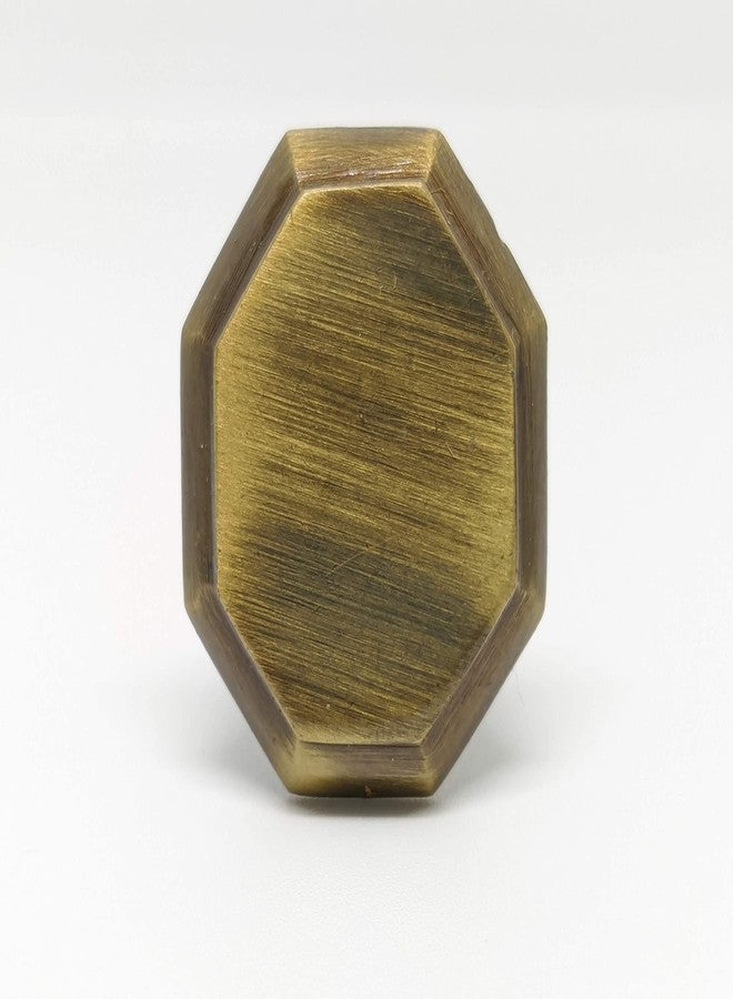 BRASS INDIA 100% Full Brass Oct KNOB | Door/Drawer Handle Knob | Drawer Knob | Material: 100% Heavy Brass | Finish : Antique | Size: 1.25 inches (Small) | Weight: 34 GMS p.p | (1) - Image 2
