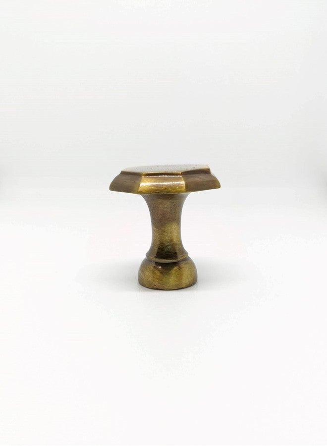 BRASS INDIA 100% Full Brass Oct KNOB | Door/Drawer Handle Knob | Drawer Knob | Material: 100% Heavy Brass | Finish : Antique | Size: 1.25 inches (Small) | Weight: 34 GMS p.p | (1) - Image 4