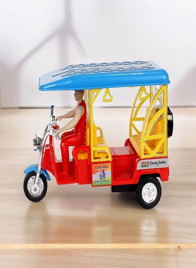 SARASI CNG Auto, Low Floor Bus & E-Rickshaw Combo for Kids, Pull Back, Durable Quality (Multicolor, Pack of: 3) - Image 3