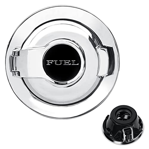 Parfyter 68250120AA Fuel Filler Door Cap Electroplate Silvery Gas Cover Cap Vapor Edition Compatible with 2008-2023 Dodge Challenger - Image 1