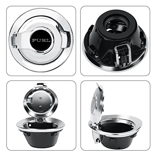 Parfyter 68250120AA Fuel Filler Door Cap Electroplate Silvery Gas Cover Cap Vapor Edition Compatible with 2008-2023 Dodge Challenger - Image 3