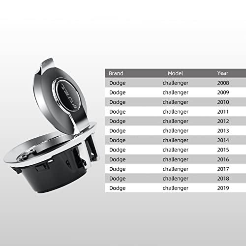 Parfyter 68250120AA Fuel Filler Door Cap Electroplate Silvery Gas Cover Cap Vapor Edition Compatible with 2008-2023 Dodge Challenger - Image 4