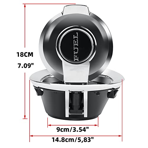 Parfyter 68250120AA Fuel Filler Door Cap Electroplate Silvery Gas Cover Cap Vapor Edition Compatible with 2008-2023 Dodge Challenger - Image 5