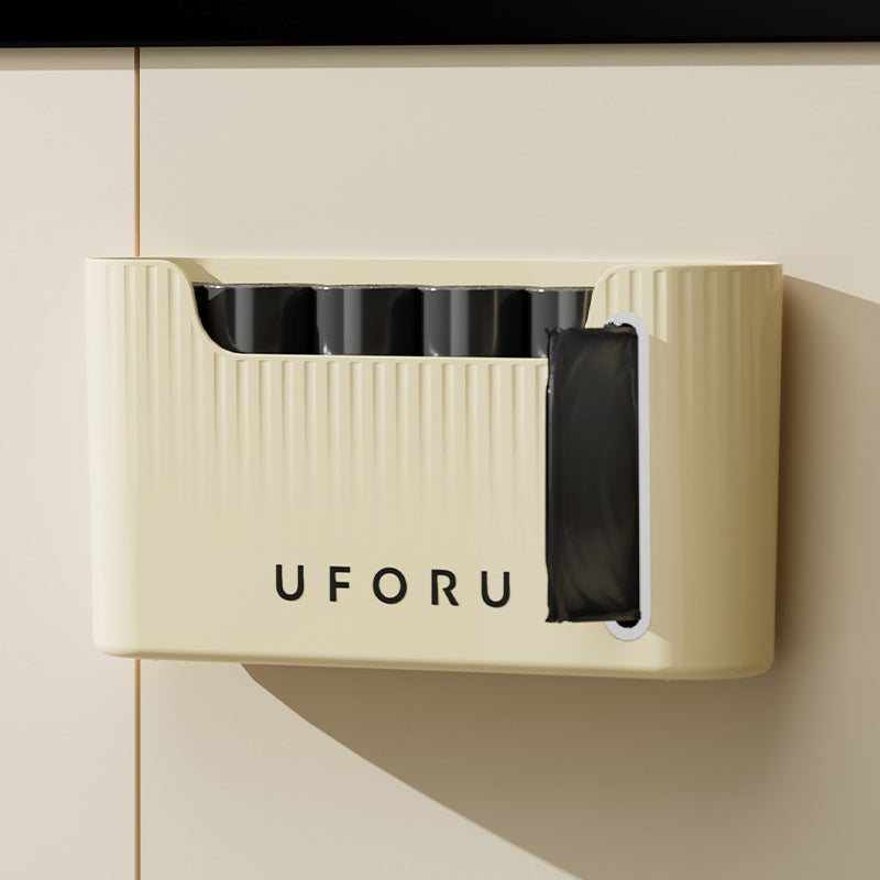 Kitchen Garbage Bag Storage Artifact Plastic Bag Storage Box Wall-Mounted Collector Placing Box Punch-Free Storage Rack - Image 3