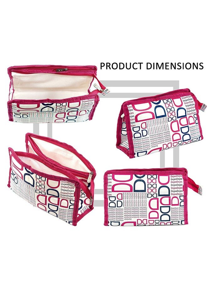 STACKRAID Set of 3 Synthetic Travel & Cosmetic Pouch for Men & Women - (Pink_Set of 3 Dojes D Pouch - Pink) (Baby Pink) - Image 3