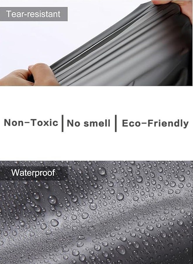 Rain Coats for Adults Reusable, 1Pcs Thickened Transparent Light Raincoat with Hood and Elastic Cuff Sleeves, EVA Rain Ponchos Rain Jackets Raincoats for Men Women, for Family Fishing Travel (Black) - Image 5