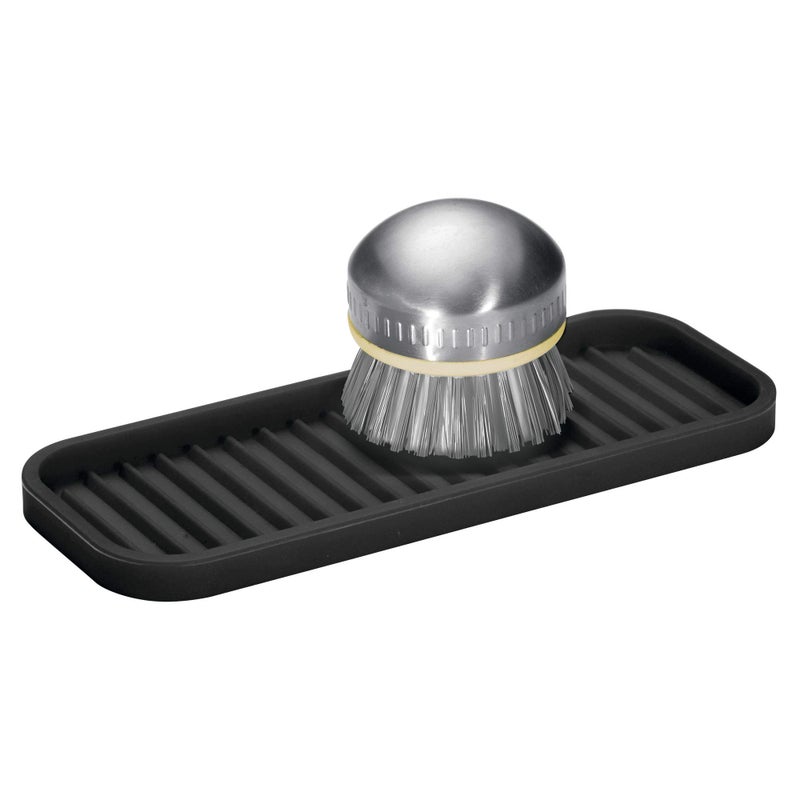 InterDesign iDesign Silicone Kitchen Sink Tray for Countertops - Black - Image 1