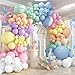 PAXILE 412pcs Pastel Balloon Garland Arch Kit 18 12 10 5 Inch Different Sizes Macaron Assorted Colors Balloon Latex Colorful Balloons for Baby Shower Girls Birthday Wedding Easter Rainbow Party Decoration - Image 3