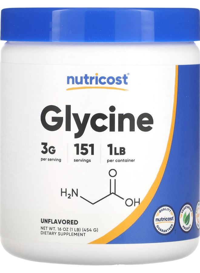 غليسين غير منكه 16 أونصة (454 غرام)