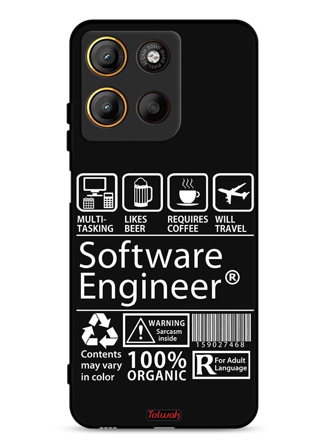 Tolwak Motorola Moto G15 Protective Case Cover Software Engineer Sticker