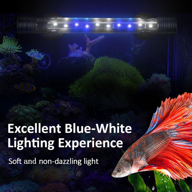 DaToo LED Aquarium Light 3 W Underwater USB Fish Tank Light Blue Submersible Aquarium Light 7in - Image 3