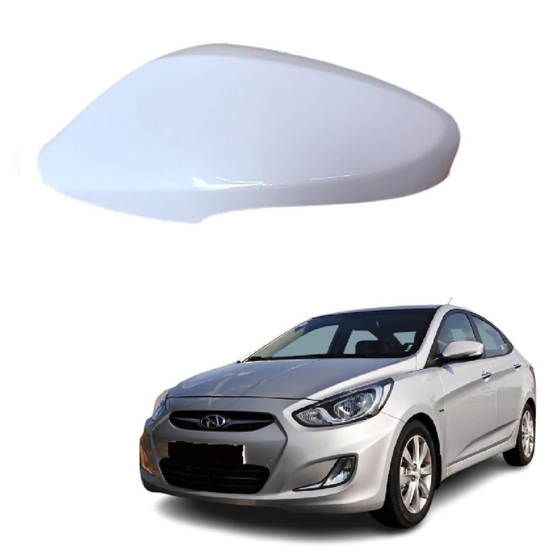 STYCARO ORVM Side view Mirror Cover/Cap compatible with Hundai Verna Fludic 2ND GEN 05.2011-08.2017 Year Model Type 3-UNPAINTED (LEFT PASSENGER SIDE) - Image 1