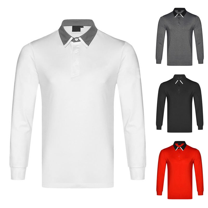 Autumn Golf T-shirt Men's Breathable Quick-drying Long-sleeved Outdoor Sports Jersey Sweat-wicking T-shirt Casual Golf Clothing - Image 2