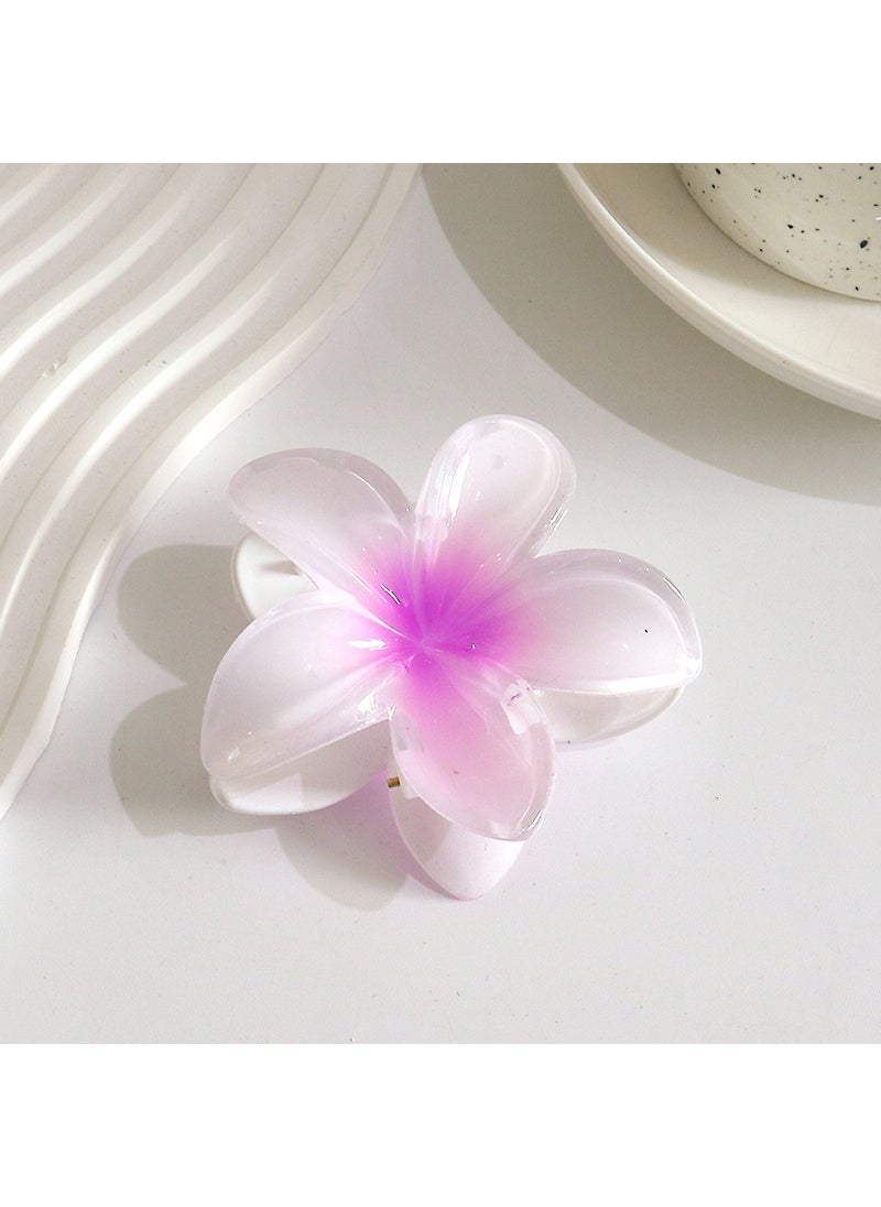 Generic - Transparent Purple Sweet Potato Flower Hair Clip Bathing Hair Accessories Simulation Across Borders Hairpin Clip-on Decorations Light purple - Image 1