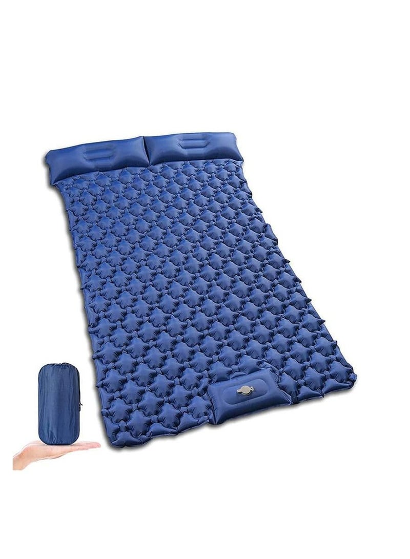 Double Camping Sleeping Pad Inflatable Presser Foot Ultralight 2 Person Pillow Hiking Travel Backpacking Tent - Image 1