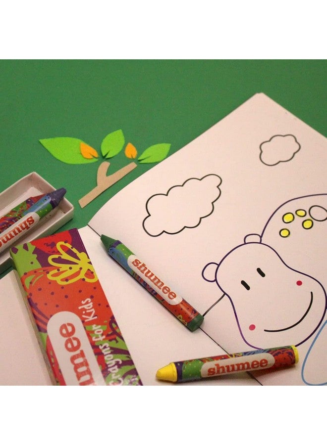 شومي دفتر تلوين شومي مع مجموعة أقلام تلوين عضوية - بطابع الغابة (٣ سنوات فأكثر) | ٢٠ صفحة و٦ أقلام تلوين | ألوان عضوية وطبيعية | مجموعة فنون وحرف يدوية لتنمية مهارات الأطفال لإنشاء كرنفال ملون - Image 4