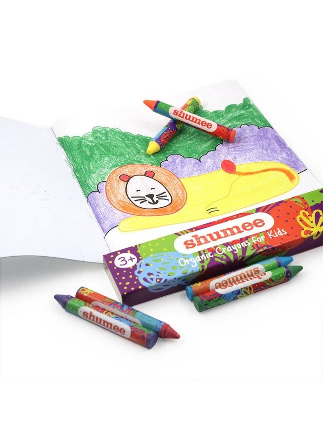 شومي دفتر تلوين شومي مع مجموعة أقلام تلوين عضوية - بطابع الغابة (٣ سنوات فأكثر) | ٢٠ صفحة و٦ أقلام تلوين | ألوان عضوية وطبيعية | مجموعة فنون وحرف يدوية لتنمية مهارات الأطفال لإنشاء كرنفال ملون - Image 5