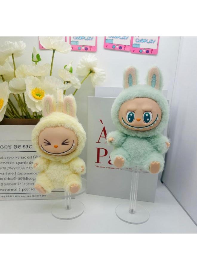 Generic - Rab Cloth Second Generation Doll Sitting Vinyl Party Plush Macaron Cute Doll Hand Key Chain Batch-Color:Pack Of Six [And Non-repeating] - Image 1