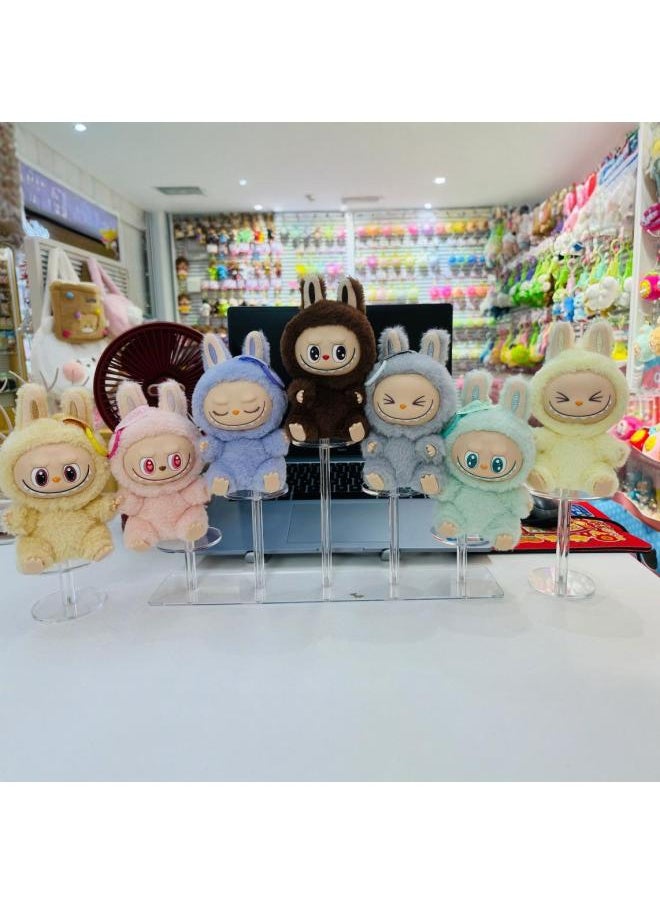 Generic - Rab Cloth Second Generation Doll Sitting Vinyl Party Plush Macaron Cute Doll Hand Key Chain Batch-Color:Pack Of Six [And Non-repeating] - Image 1