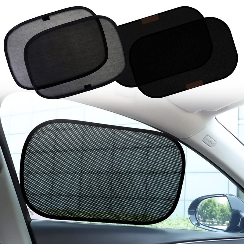 ECVV Car Side Window Sun Shade for Baby 4 Pack The Only Certified Sunshade Proven to Block over 99 UV Rays 100 SPF for Maximum Sun Protection for Kids  Pets easy fit on cars truck SUV