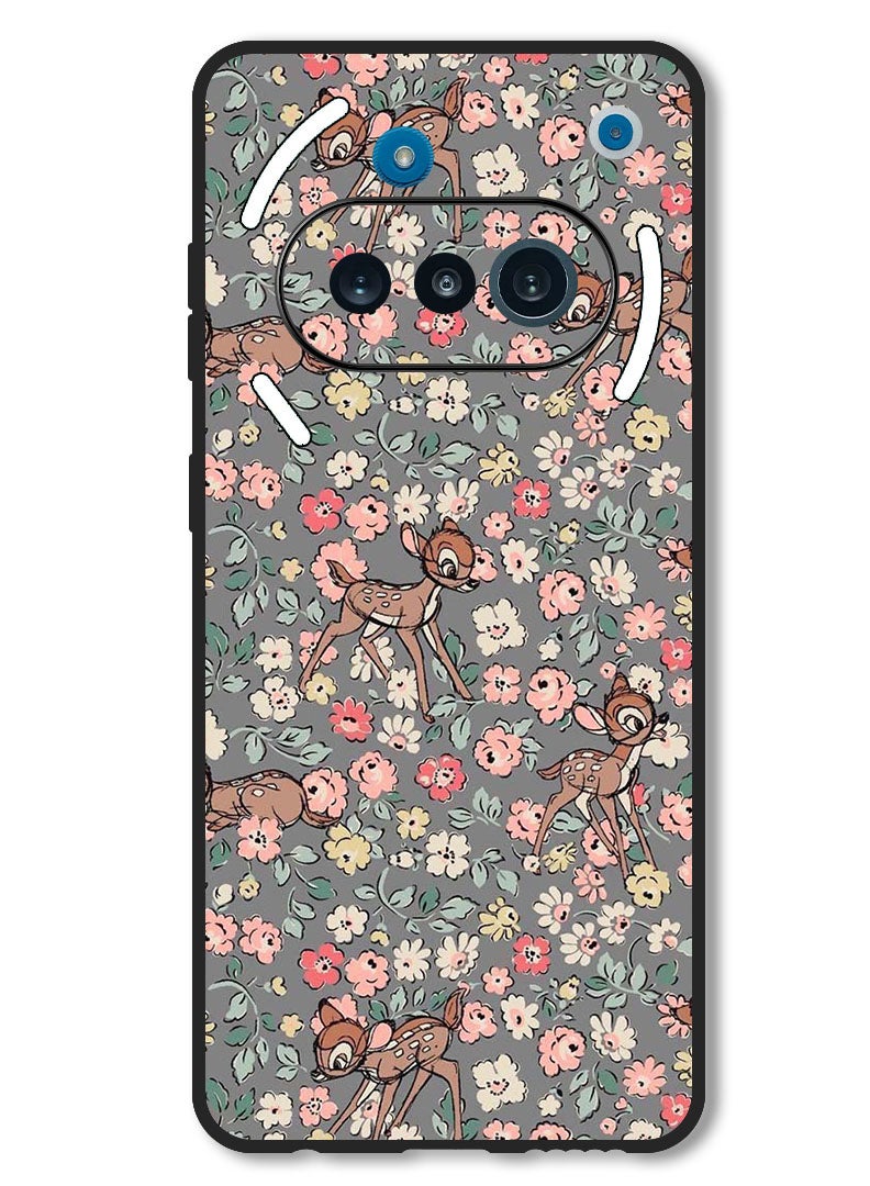 Theodor Case Compatible with Nothing Phone 3a Protection Shockproof Bumper Cover Deer Pattern - Image 1