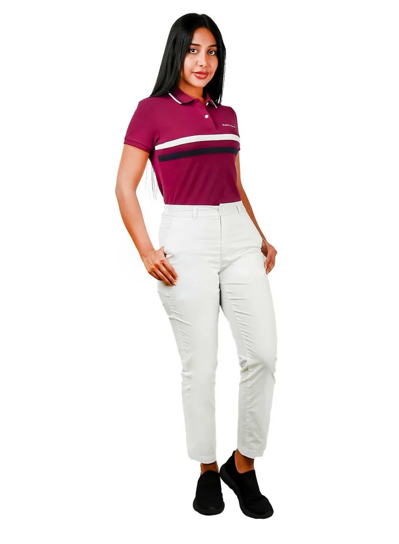 جيوردانو بنطلون نسائي قطن مخلوط بخصر عالٍ وقصة مستدقة