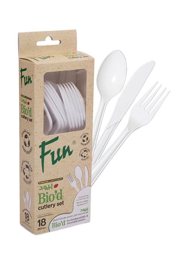 Fun Biodegradable Cutlery Set 18 Pcs 