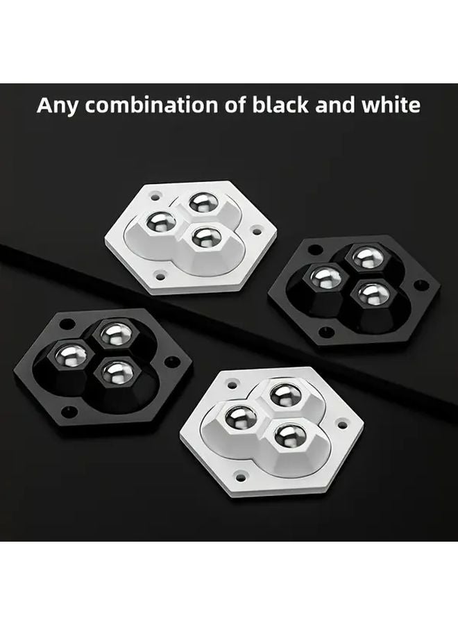 20pcs White Heavy Duty Adhesive Casters 440 Lbs Capacity Quiet Ball Bearing Wheels - Image 2