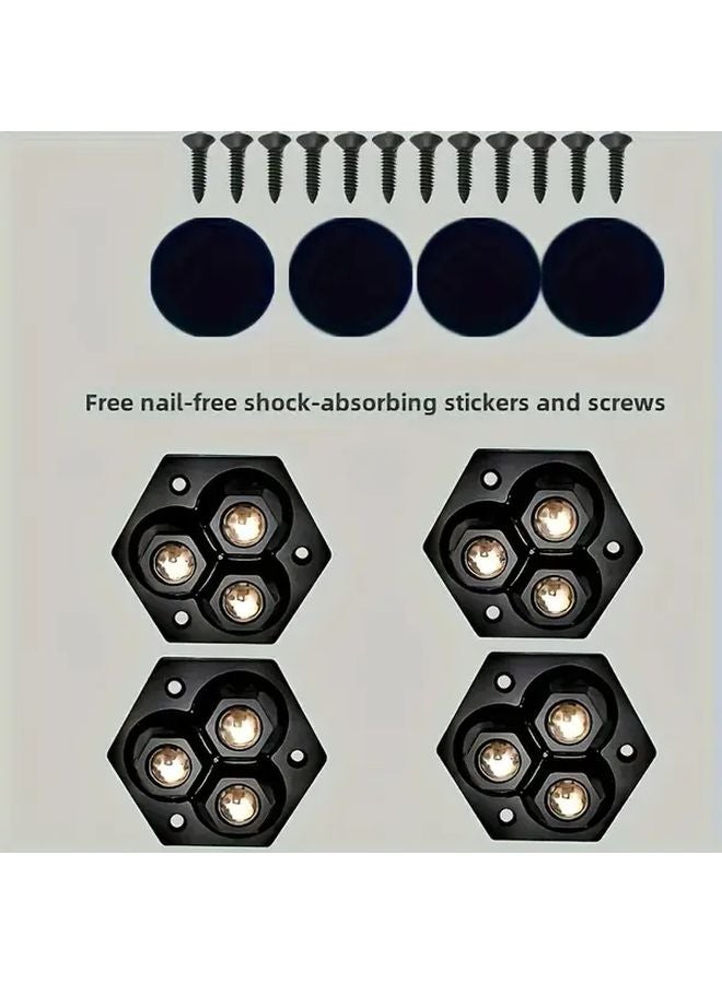 20pcs White Heavy Duty Adhesive Casters 440 Lbs Capacity Quiet Ball Bearing Wheels - Image 4