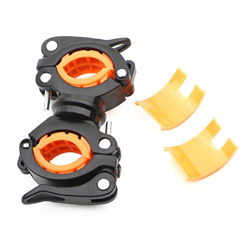 Rowiz Flashlight Holder, 360 Degree Rotation Bicycle Bike LED Light Torch Mount Clamp Clip Holder Grip Bracket, Bike Flashlight Mount, Pack of 4 - Image 3