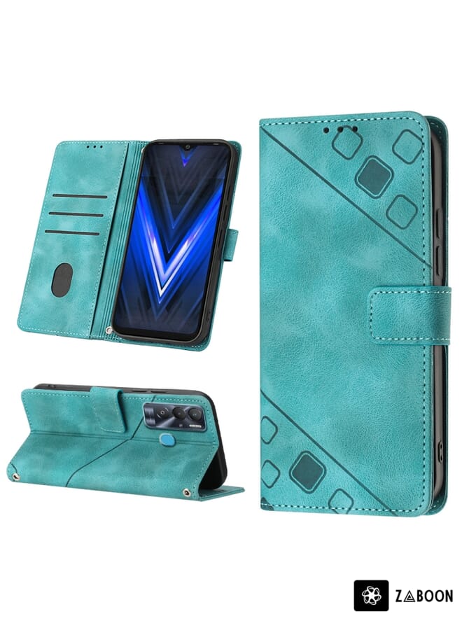 Zaboon Protective Case For Tecno Pova Neo Skin-feel Embossed Leather - Image 1